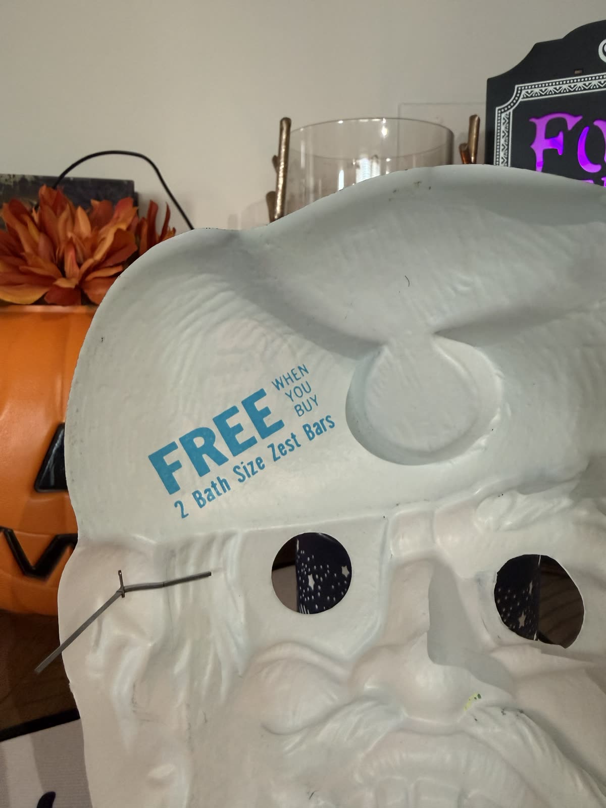 Vintage Ben Cooper Pirate Mask — Zest Soap Promotional — zest tag