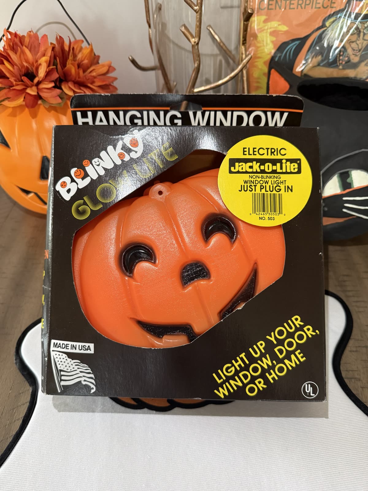 Blinky Glow-Lite Electric Jack-O-Lite Blow Mold — front