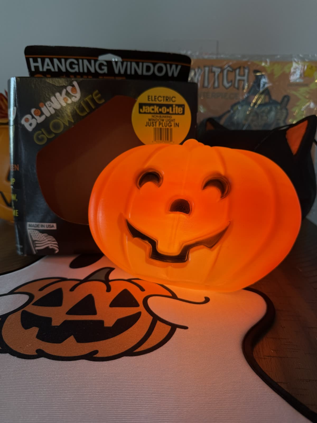 Blinky Glow-Lite Electric Jack-O-Lite Blow Mold