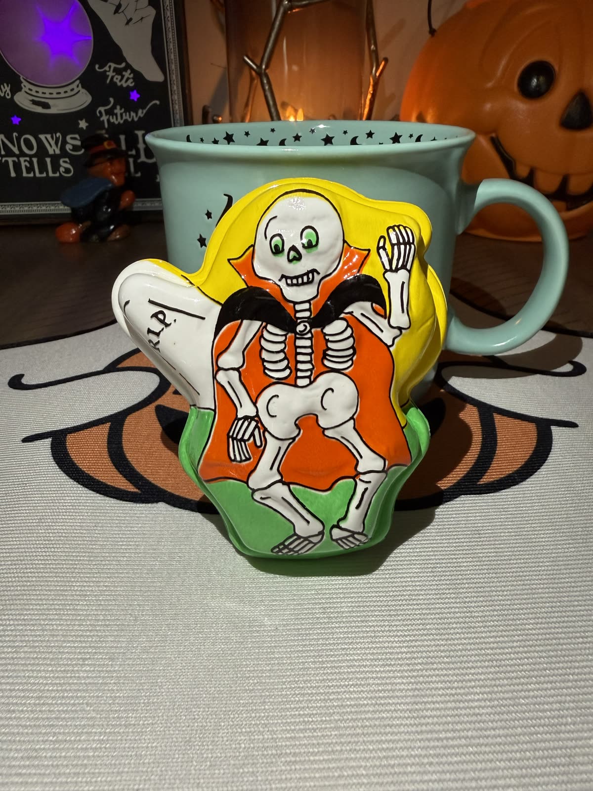 Halloween Candy Containers — Lot of 4 — skeleton