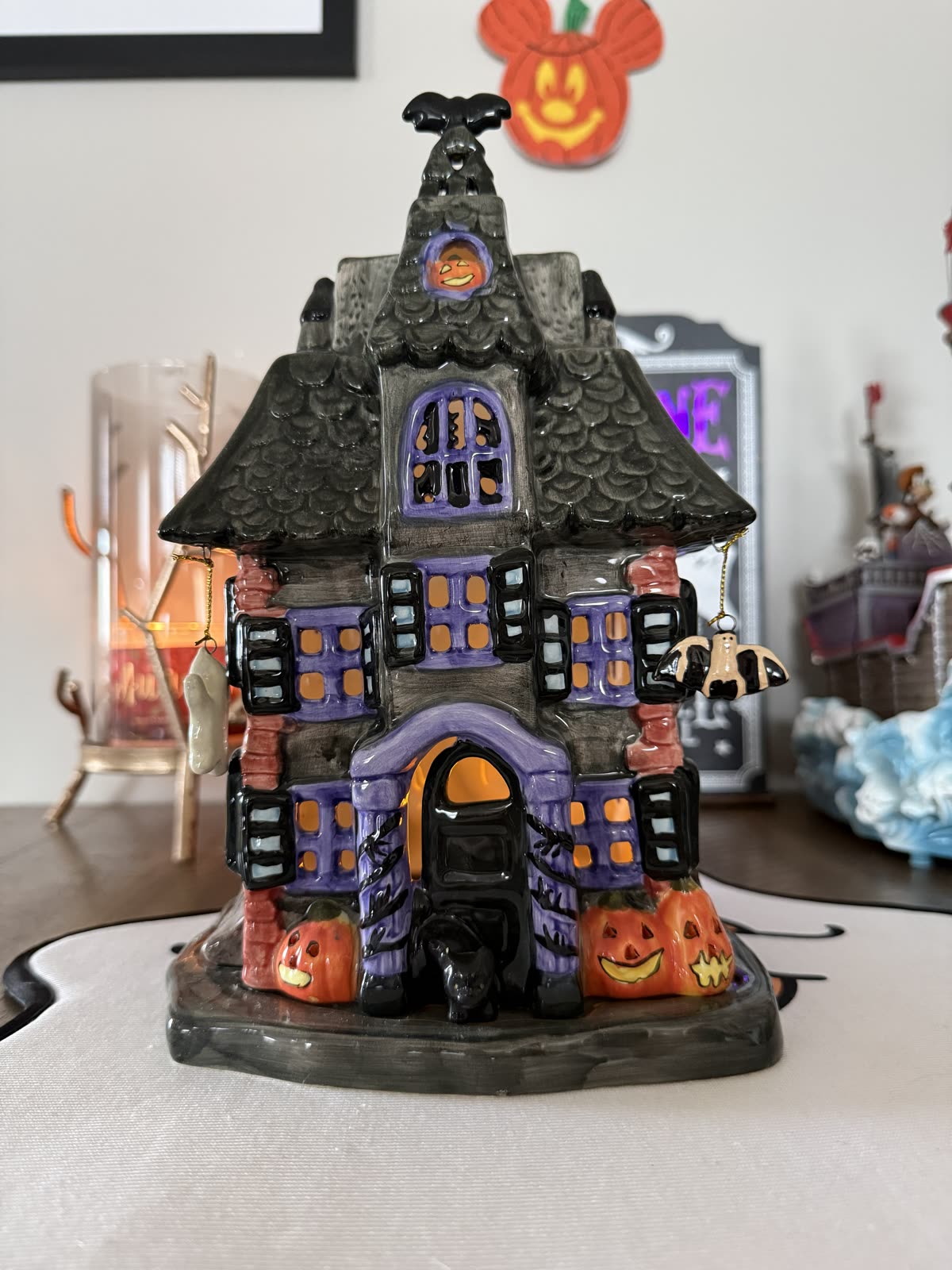 Ceramic Haunted House Luminary by JCPenney