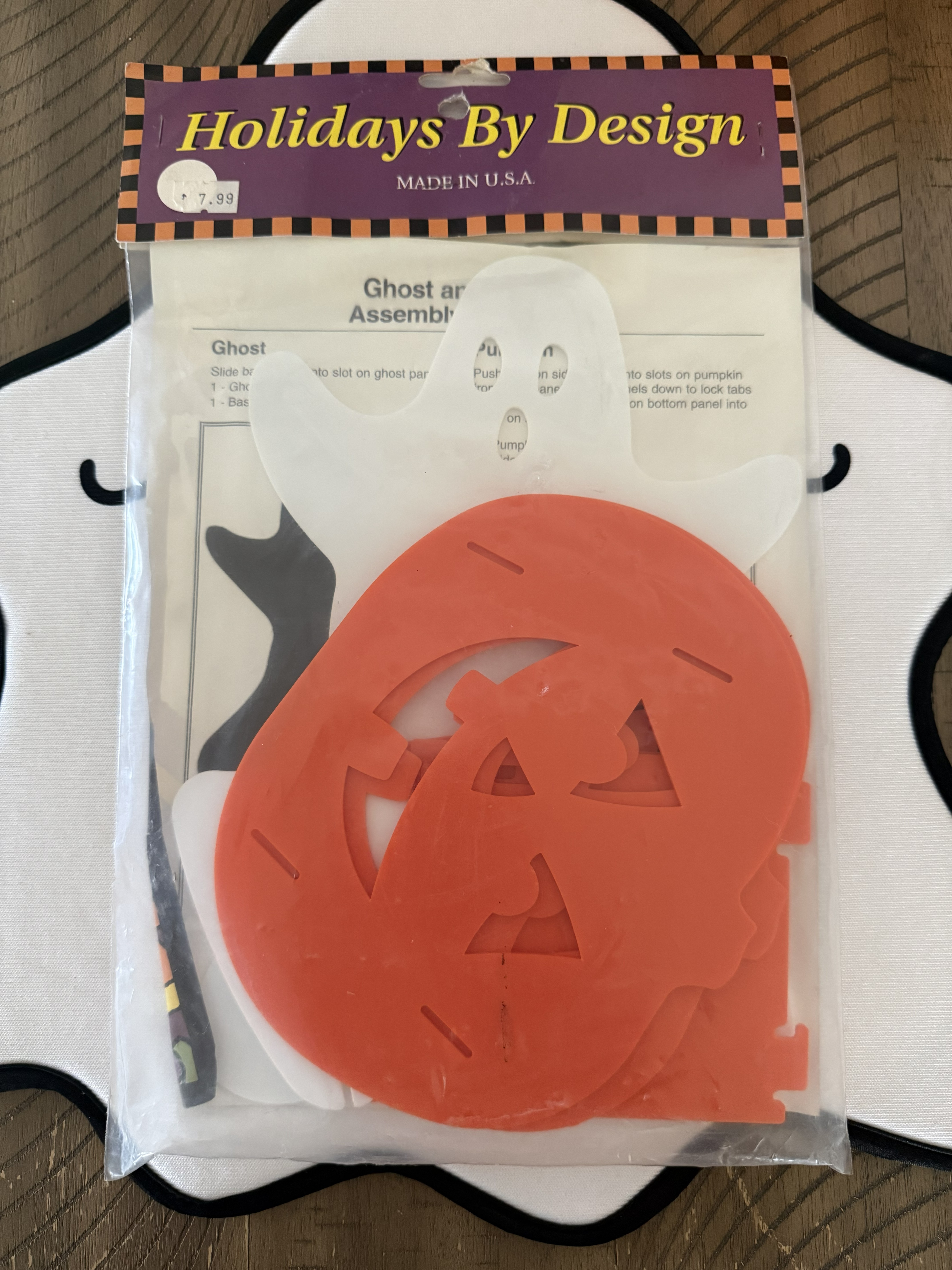 Holidays By Design Ghost & Pumpkin Display Set — back