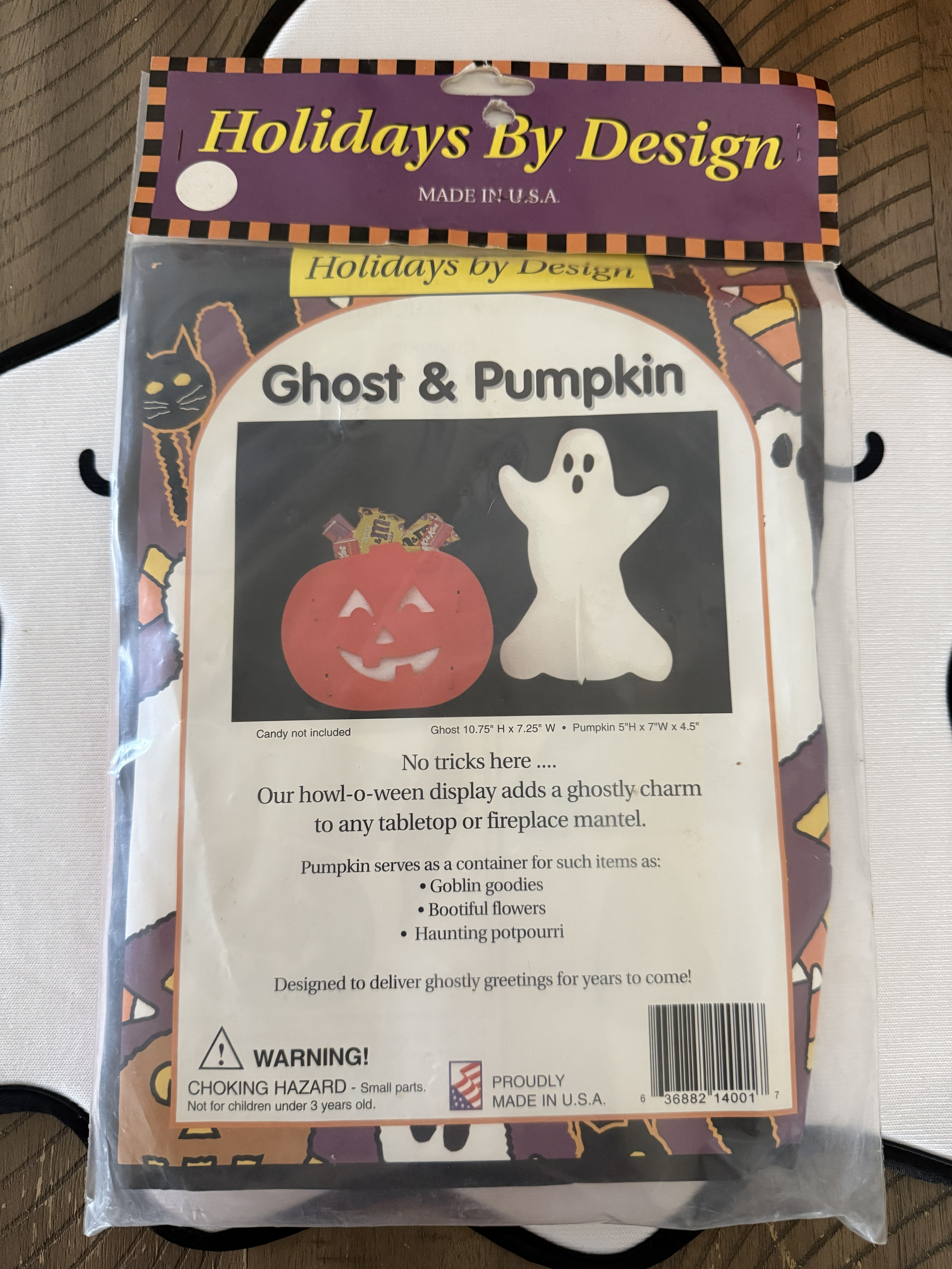 Holidays By Design Ghost & Pumpkin Display Set