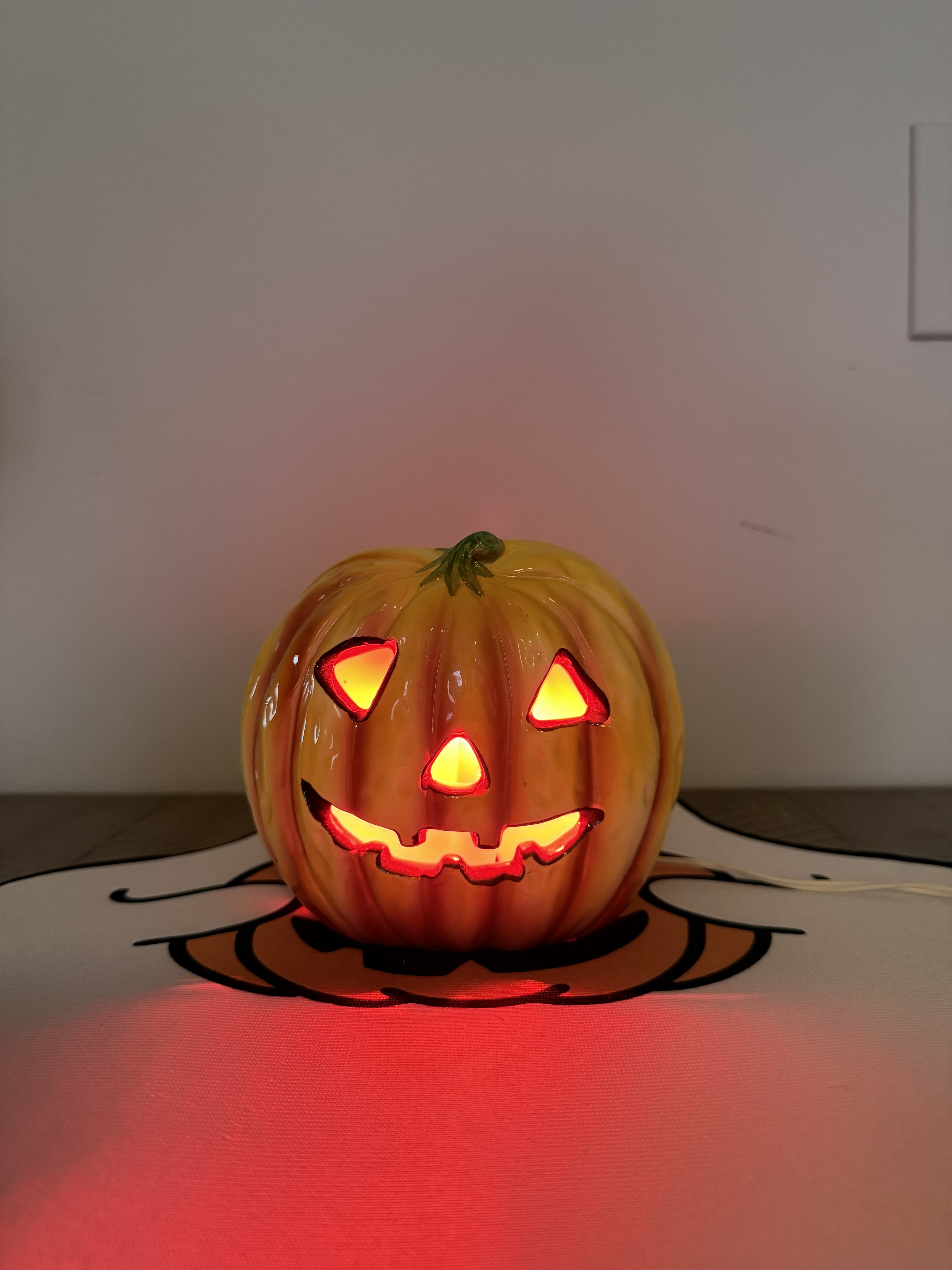 Vintage 1966 Relpo Lighted Jack-O'-Lantern Pumpkin #5375 — Samson Import