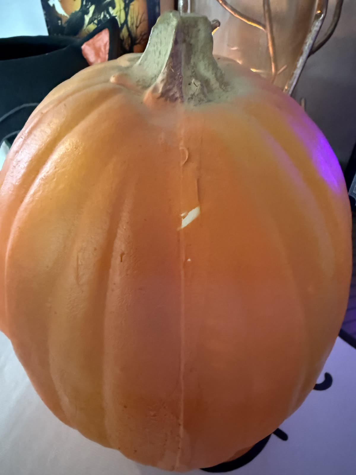 1995 Trendmasters Light-Up Foam Jack-O'-Lantern — damage