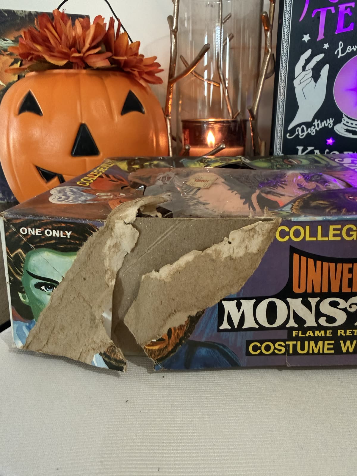 Collegeville Universal Monsters Wolfman Costume with Mask — box rip